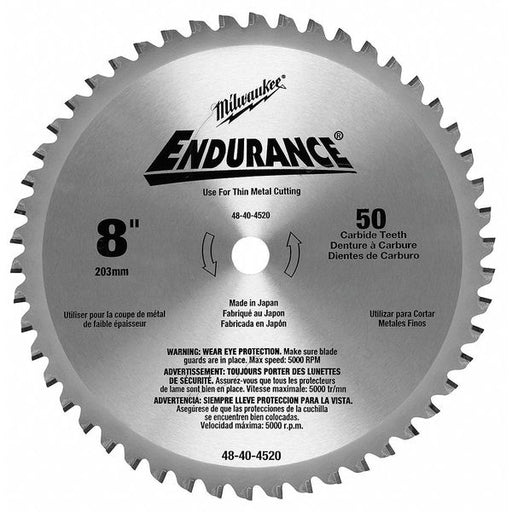Milwaukee 48-40-4520 8" Thin Metal Cutting Circular Saw Blade - Image 1