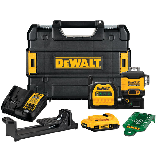 Dewalt DCLE34030G 20V MAX 3 x 360 Green Laser Kit - Image 1