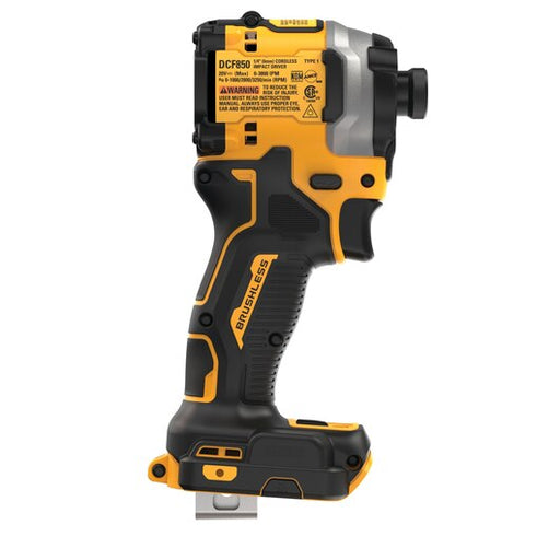 DeWalt DCF850B Atomic 20V Max 1/4" Cordless Impact Driver (Tool Only) - Image 2