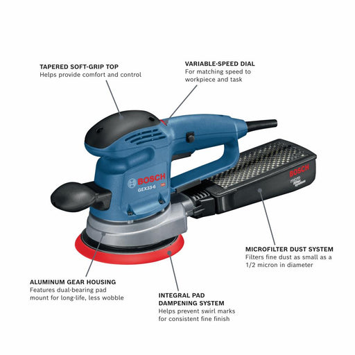 Bosch GEX33-6N 6" Sander/Polisher - Image 2