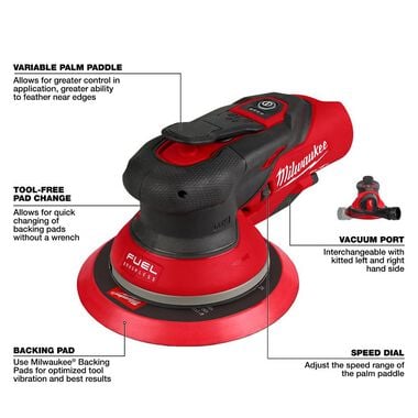 Milwaukee M12 FUEL 6" Random Orbital Sander (Tool Only) - Image 2