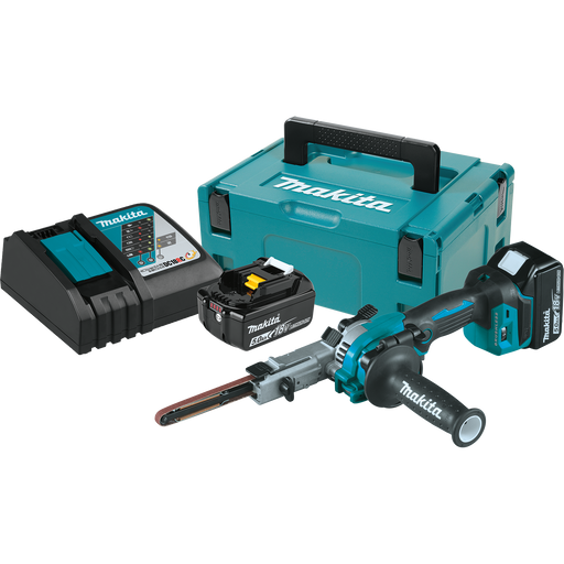 Makita XSB01TJ 18V LXT 3/8" x 21" Detail Belt Sander Kit - Image 1